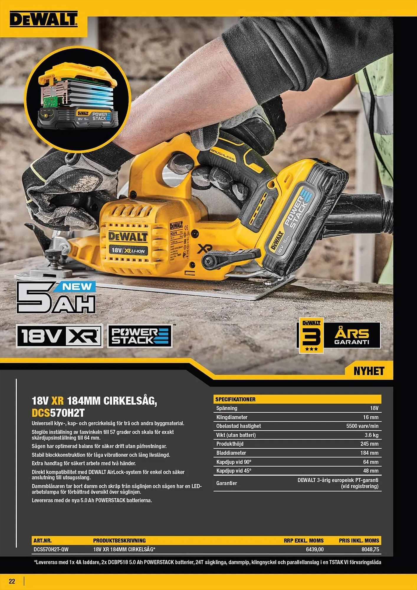 Dewalt reklamblad från 5 maj till 31 december 2023 - Reklamblad sidor 22