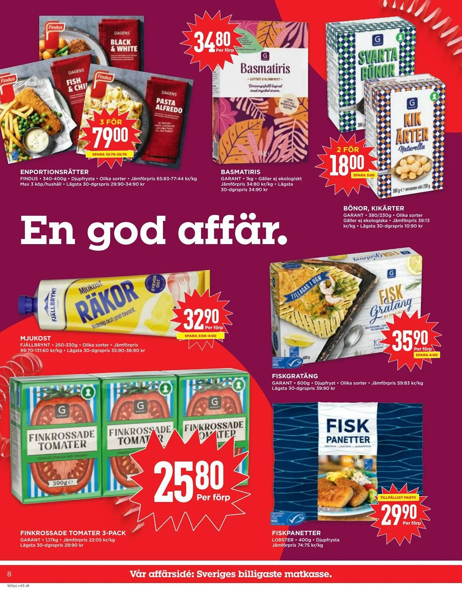 Willys reklamblad från 20 oktober till 26 oktober 2025 - Reklamblad sidor 8