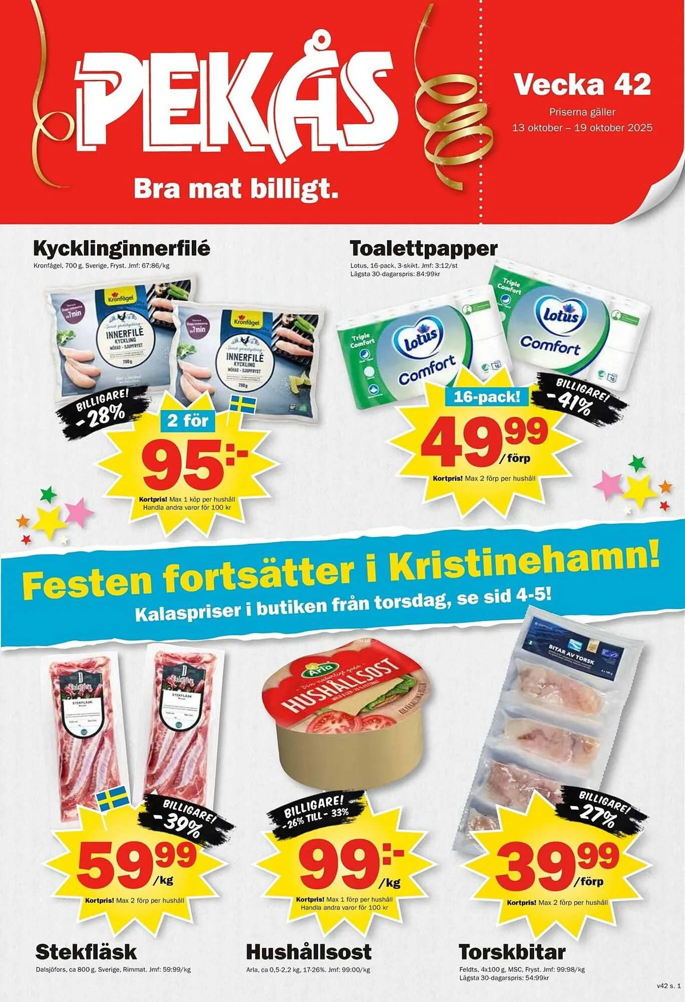 Pekås reklamblad från 13 oktober till 19 oktober 2025 - Reklamblad sidor 1
