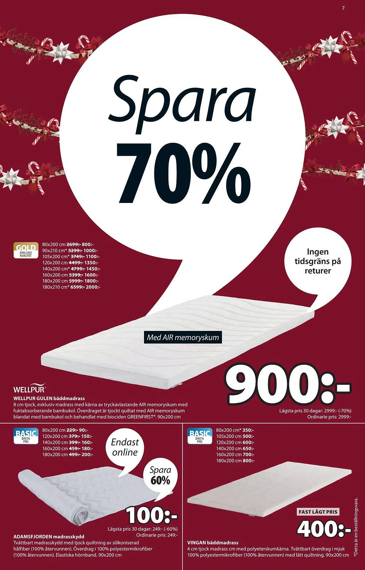 JYSK reklamblad från 1 december till 15 december 2025 - Reklamblad sidor 7