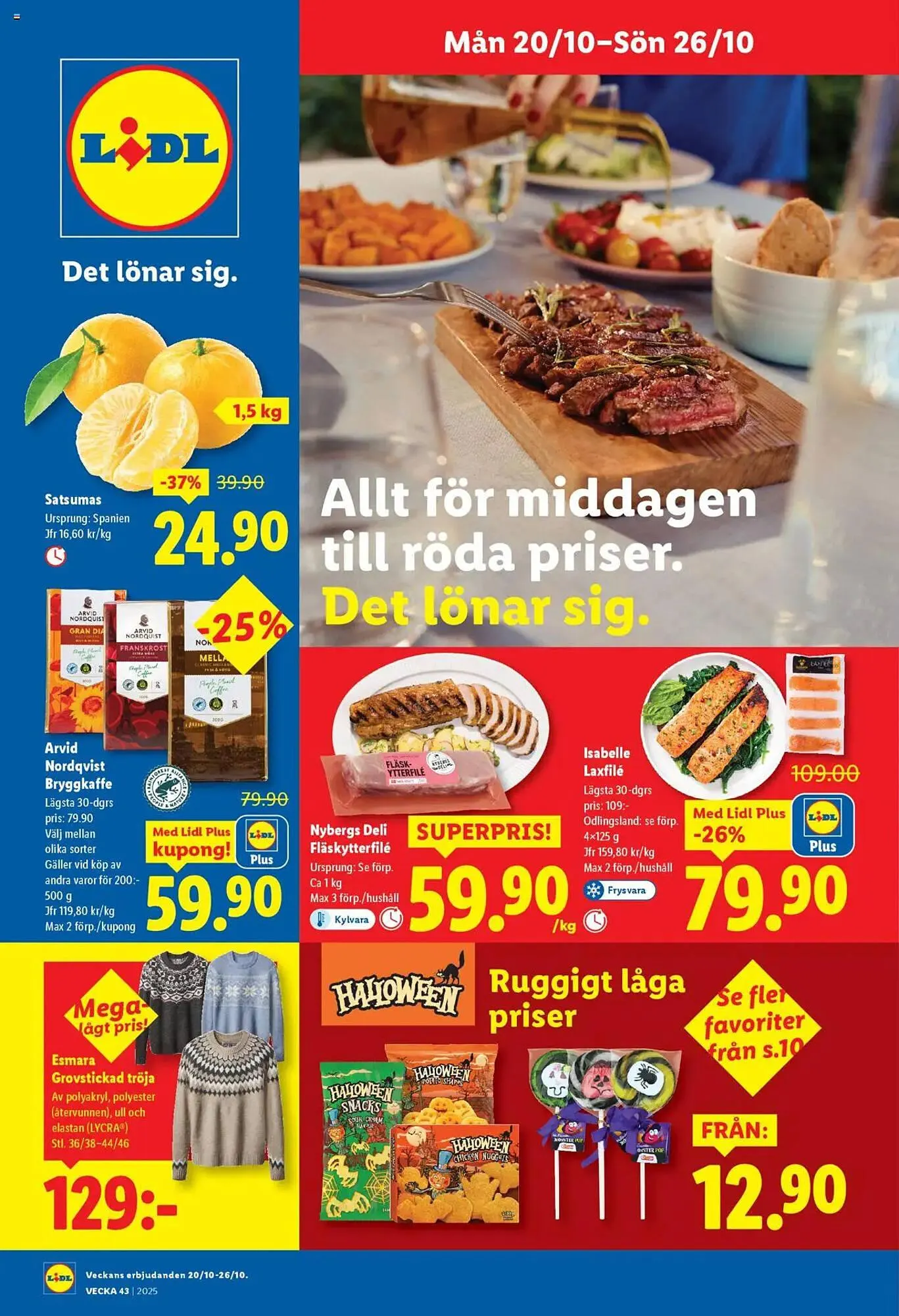 Lidl reklamblad från 20 oktober till 26 oktober 2025 - Reklamblad sidor 1