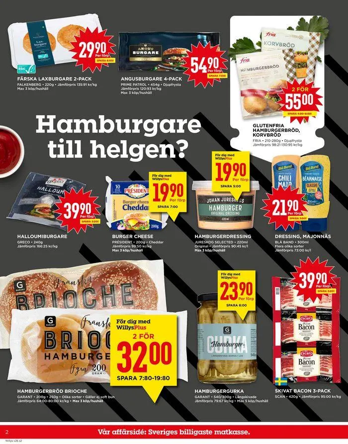 Willys Erbjudanden från 24 juni till 30 juni 2024 - Reklamblad sidor 2
