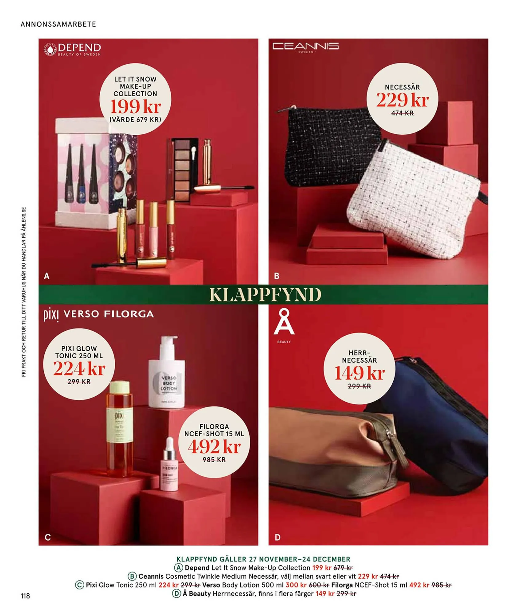 Åhléns reklamblad från 25 november till 24 december 2024 - Reklamblad sidor 118