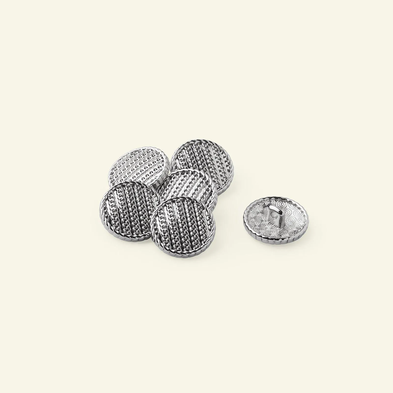 Ögonknapp metall 18mm silverfärgad 6st