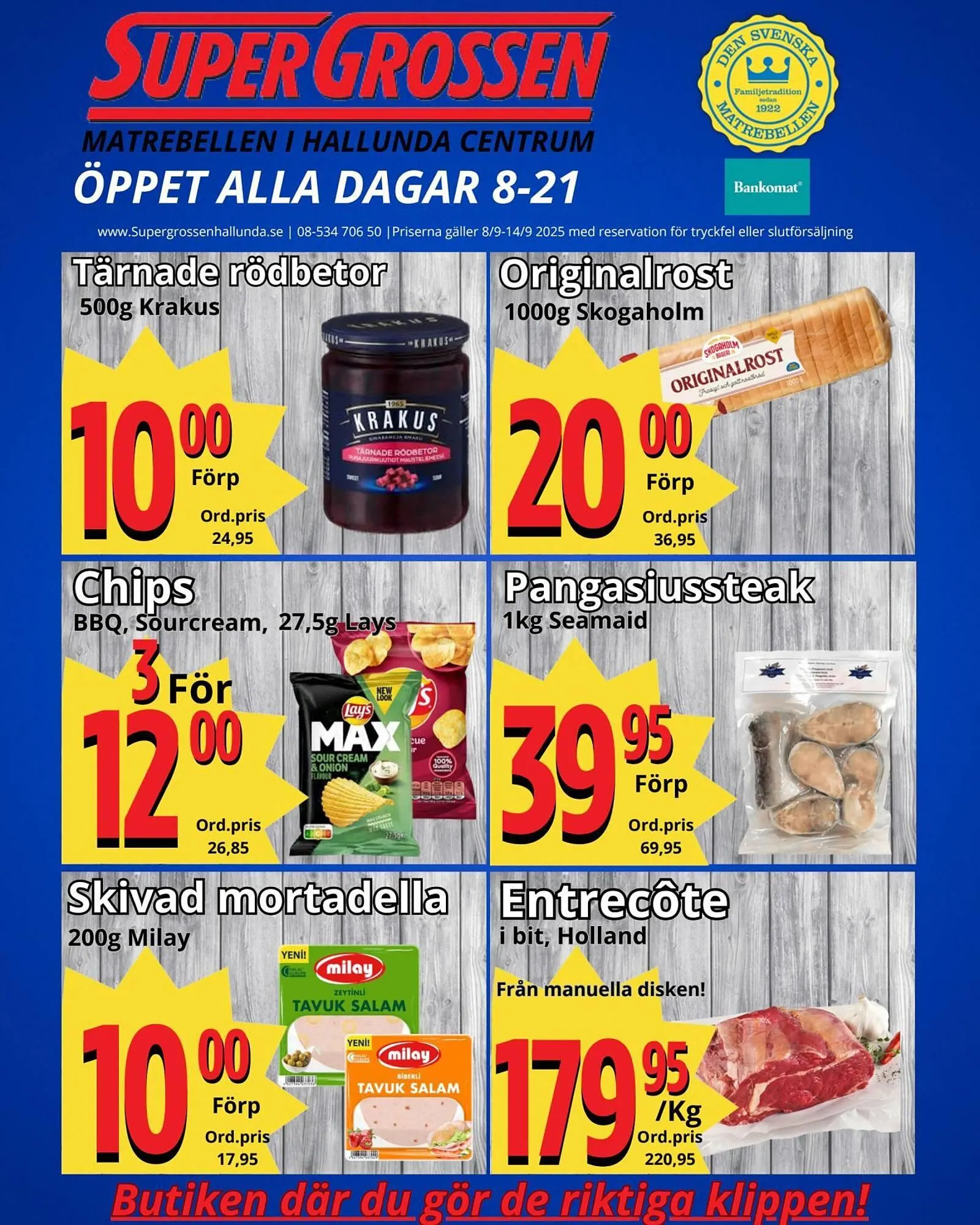 Supergrossen reklamblad från 8 september till 14 september 2025 - Reklamblad sidor 1
