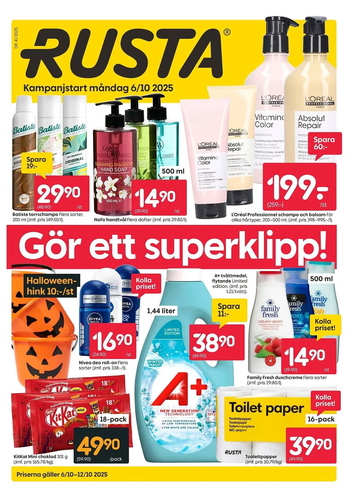 Rusta reklamblad från 6 oktober till 12 oktober 2025 - Reklamblad sidor 1