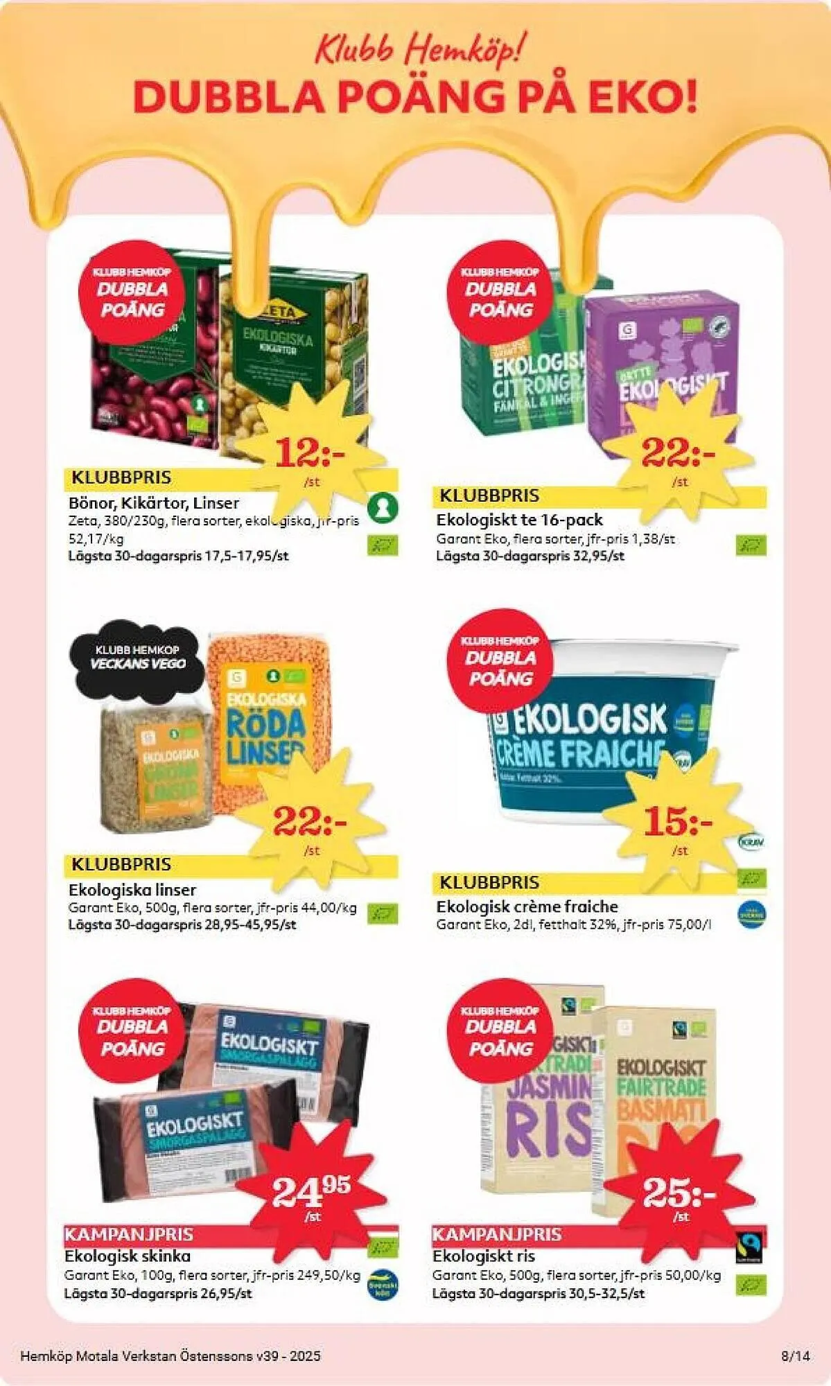 Hemköp reklamblad från 22 september till 28 september 2025 - Reklamblad sidor 8