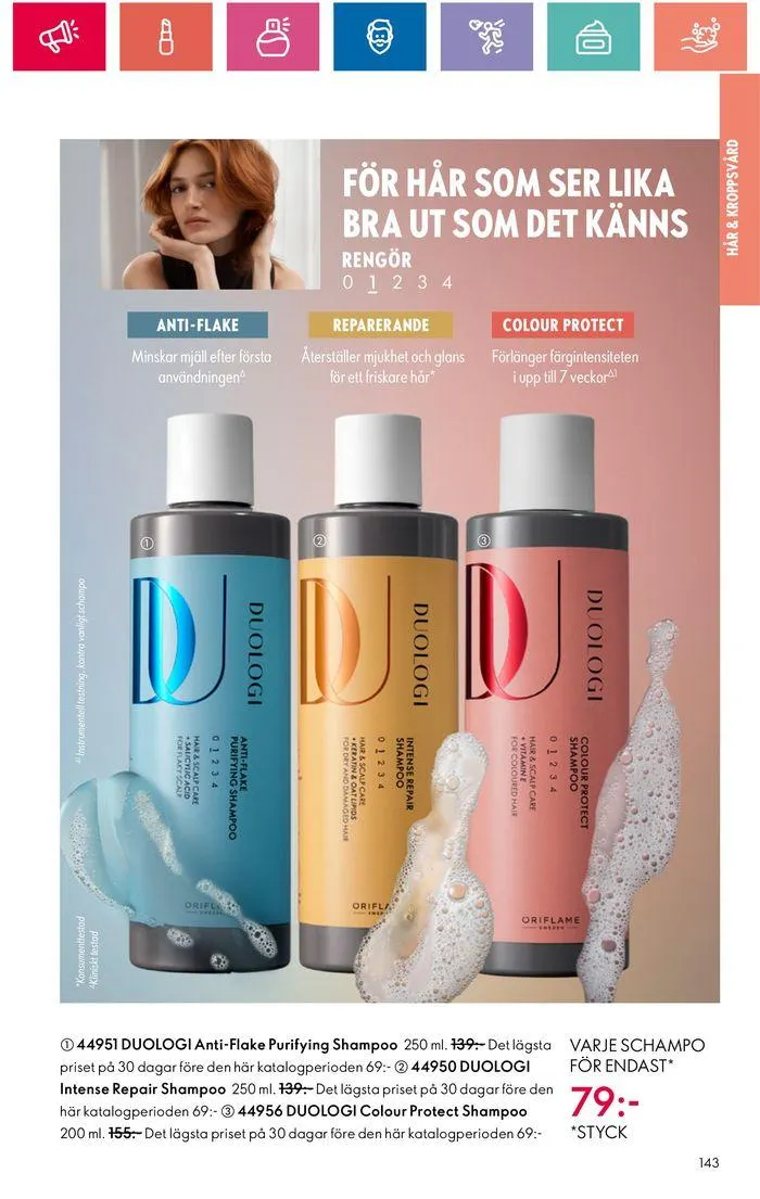 Oriflame reklamblad från 20 juni till 4 juli 2024 - Reklamblad sidor 143