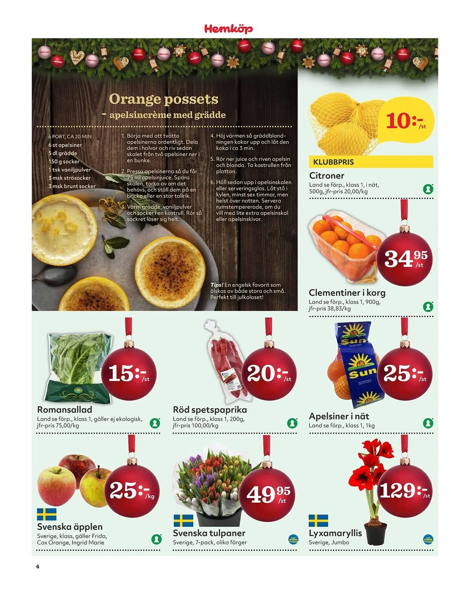 Hemköp reklamblad från 4 december till 10 december 2023 - Reklamblad sidor 4