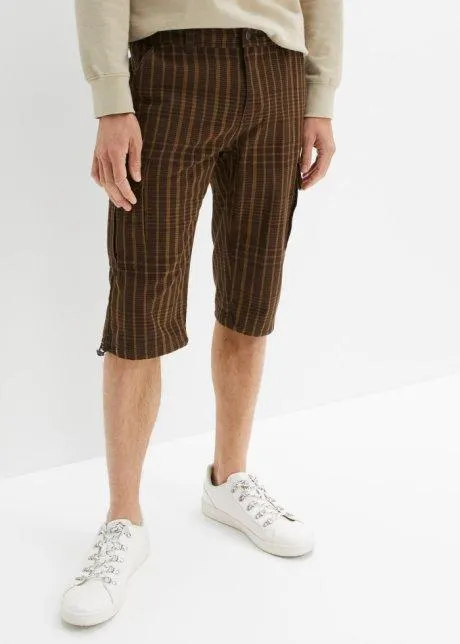 Långa cargobermudas med bekvämt snitt, normal passform