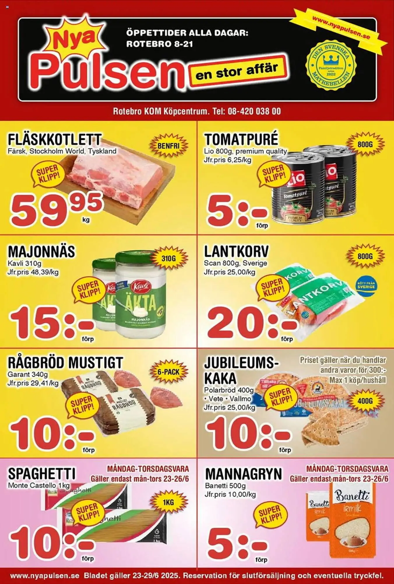Nya Pulsen reklamblad - 1