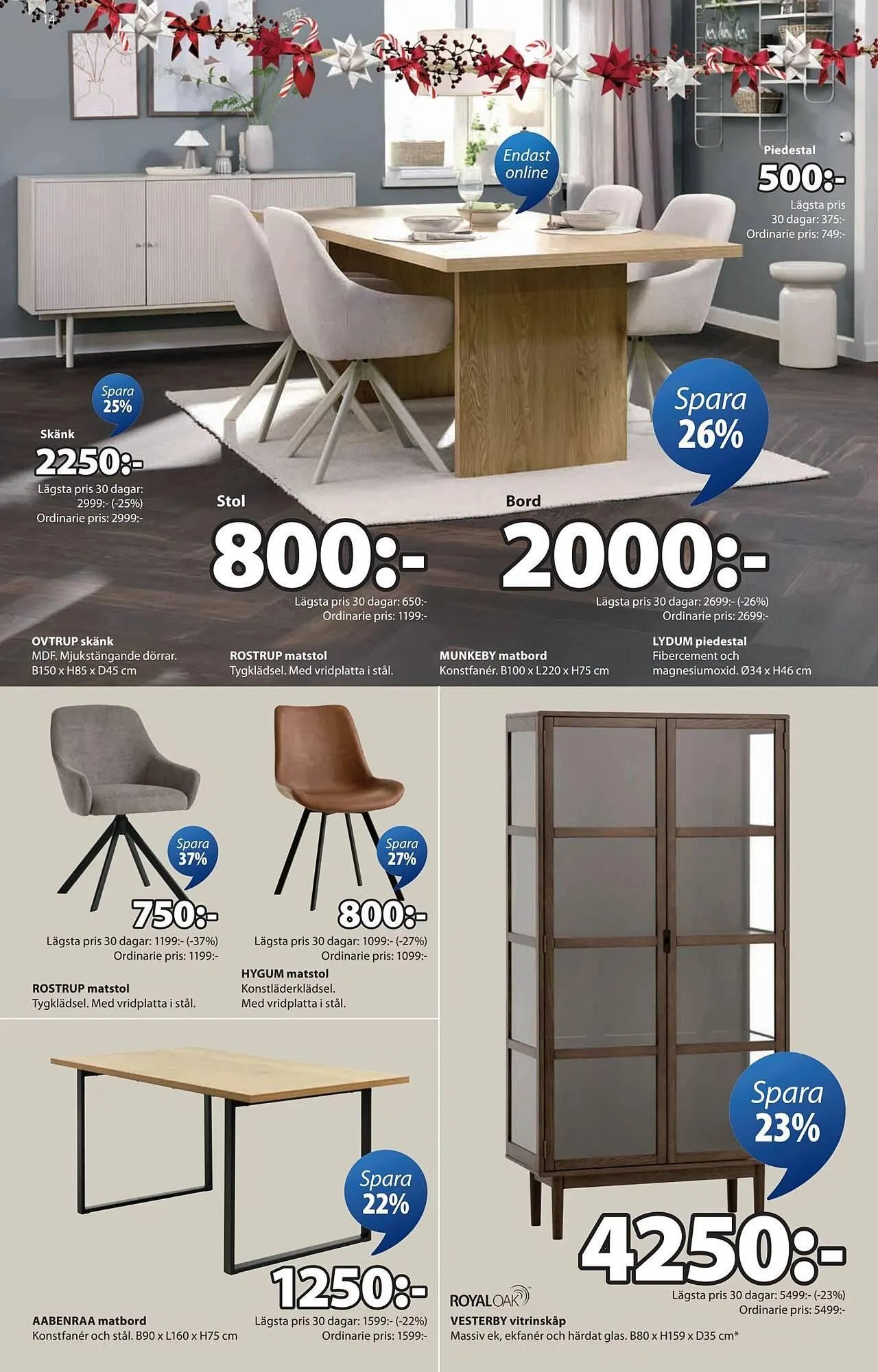 JYSK reklamblad från 1 december till 15 december 2025 - Reklamblad sidor 14