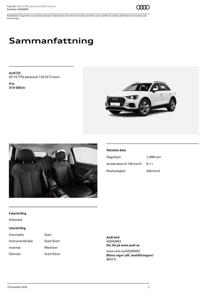 Audi Q3 från 19 november till 19 november 2025 - Reklamblad sidor 2