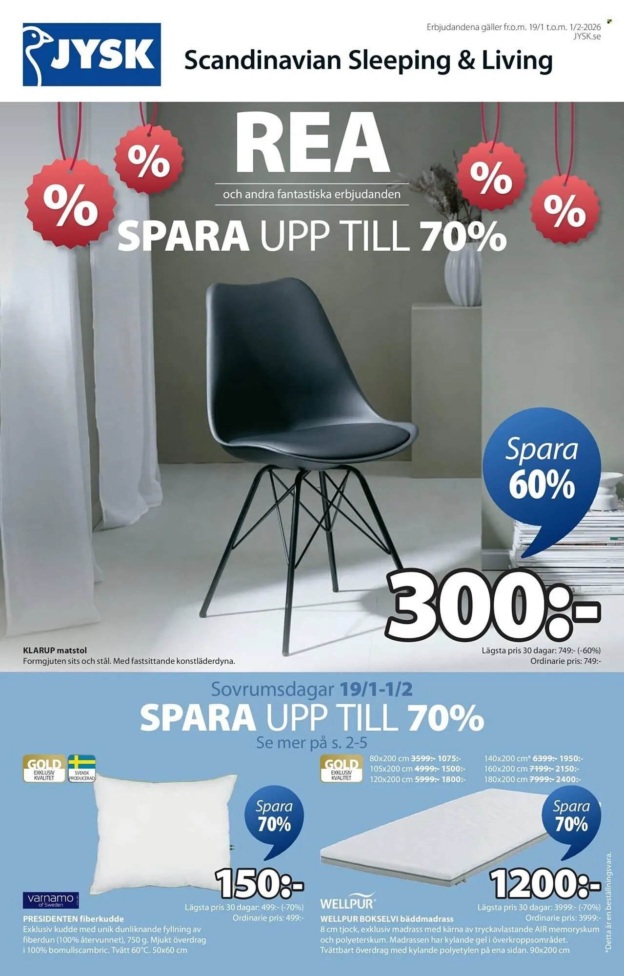 JYSK reklamblad från 19 januari till 1 februari 2026 - Reklamblad sidor 1