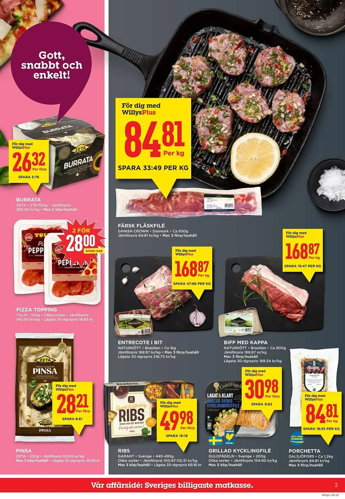 Willys reklamblad från 6 april till 12 april 2026 - Reklamblad sidor 3