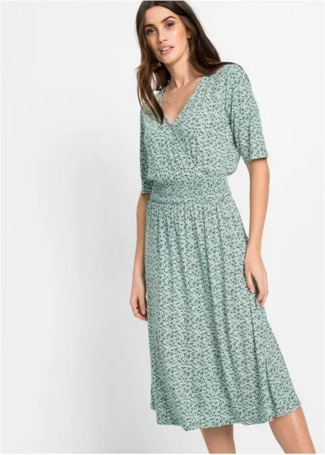 Jerseyklänning i hållbar viskos