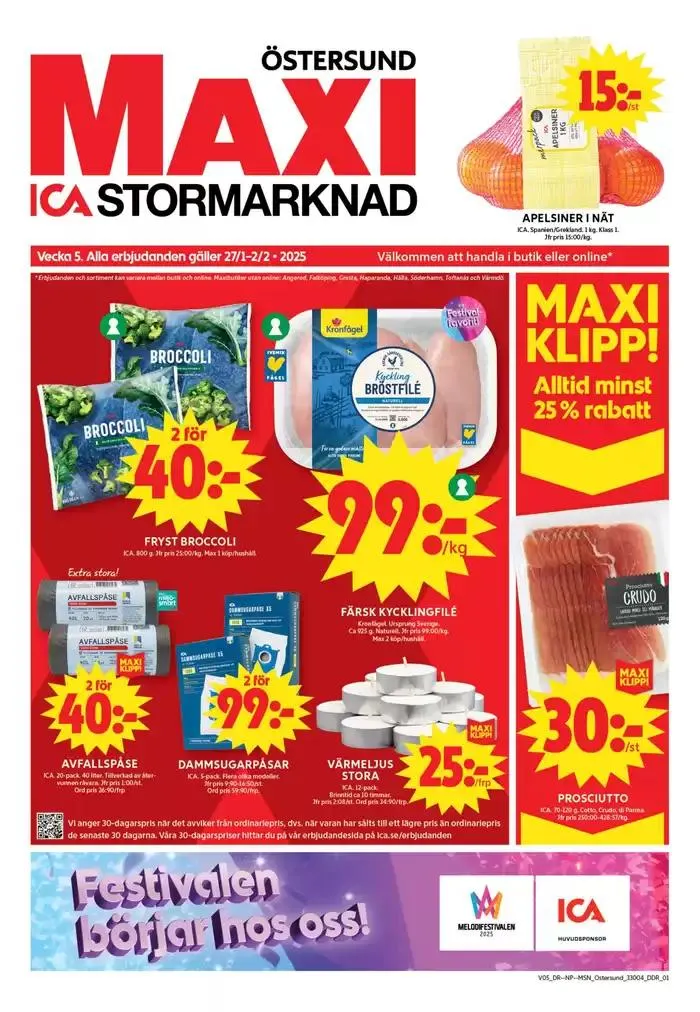 ICA Maxi Erbjudanden från 27 januari till 2 februari 2025 - Reklamblad sidor 1