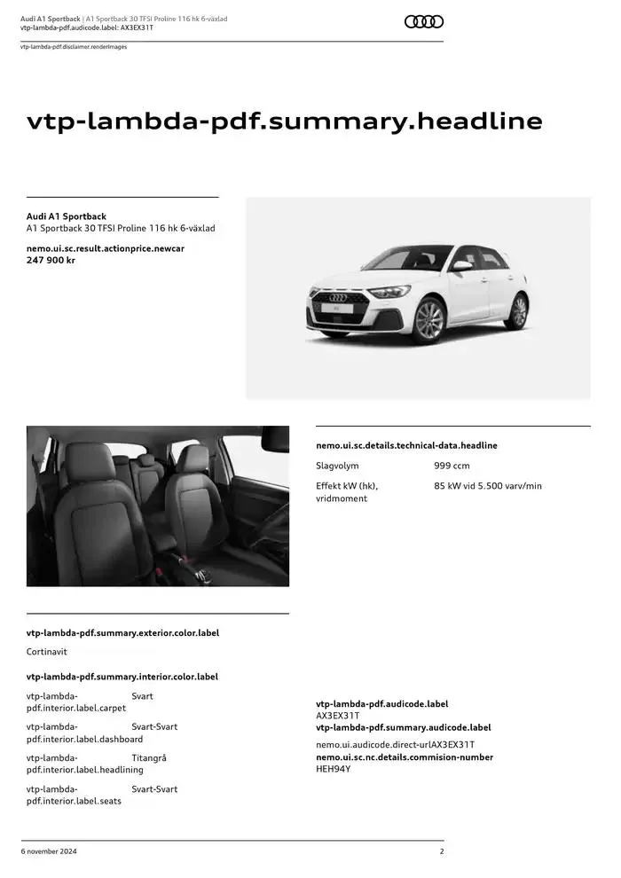 Audi A1 Sportback från 6 november till 6 november 2025 - Reklamblad sidor 2