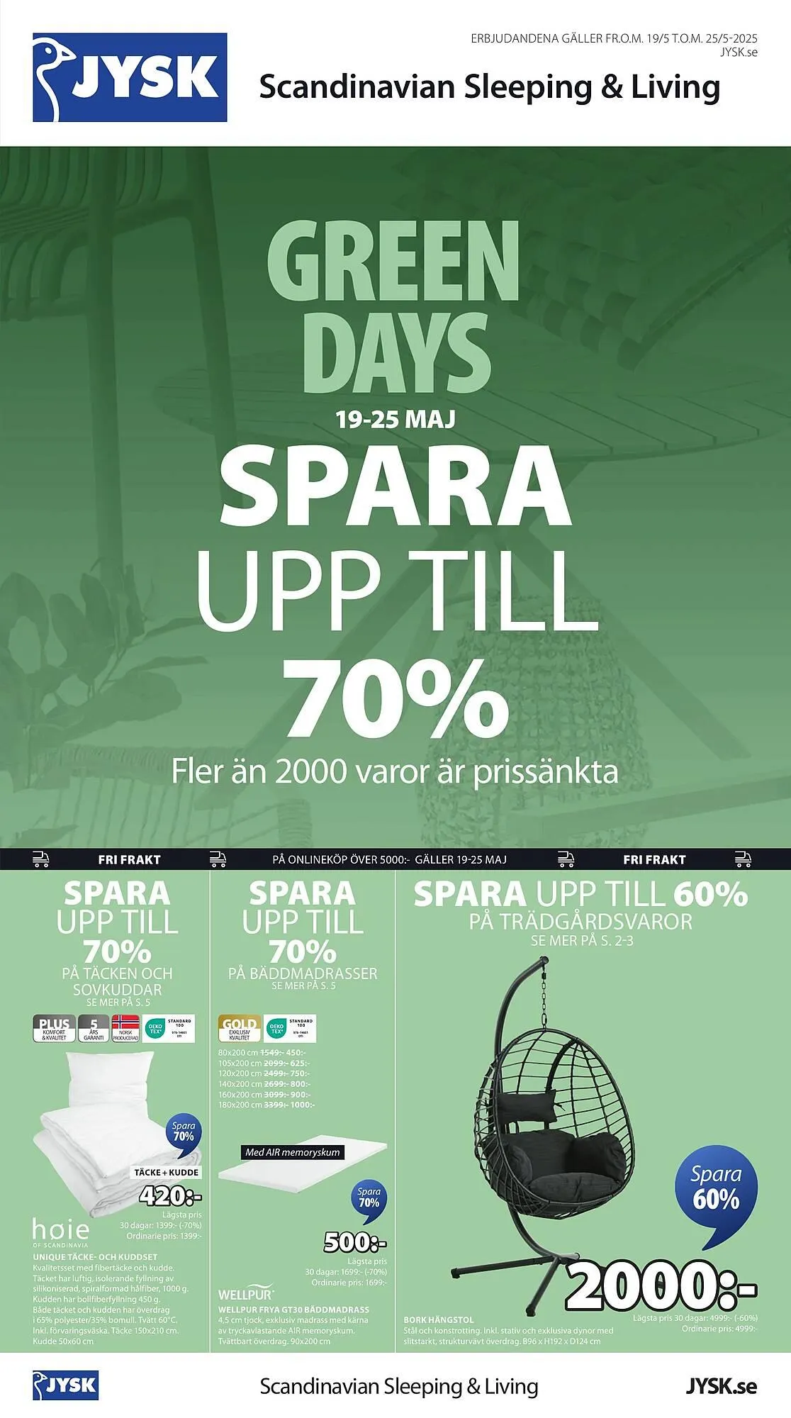 JYSK reklamblad från 19 maj till 25 maj 2025 - Reklamblad sidor 1