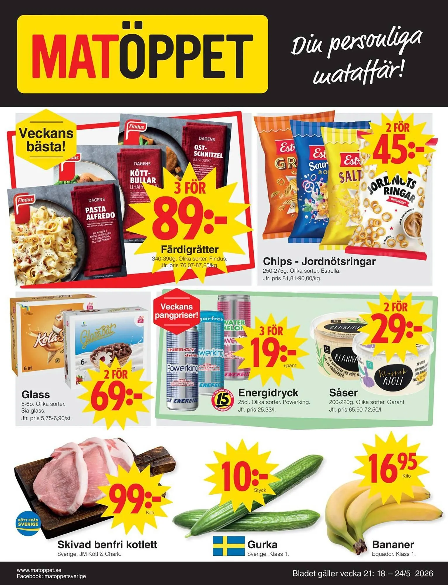 Matöppet reklamblad - 1