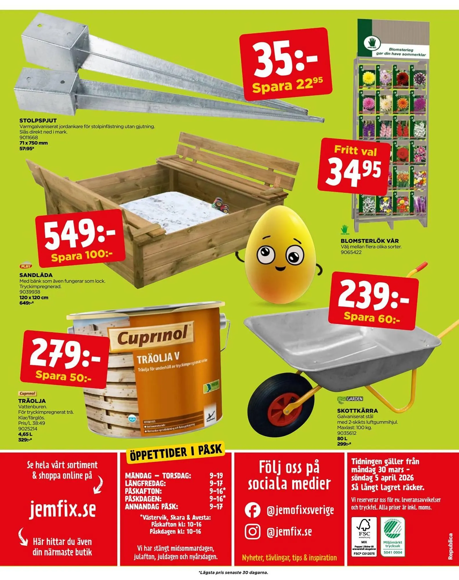 Jem&Fix reklamblad från 30 mars till 6 april 2026 - Reklamblad sidor 32