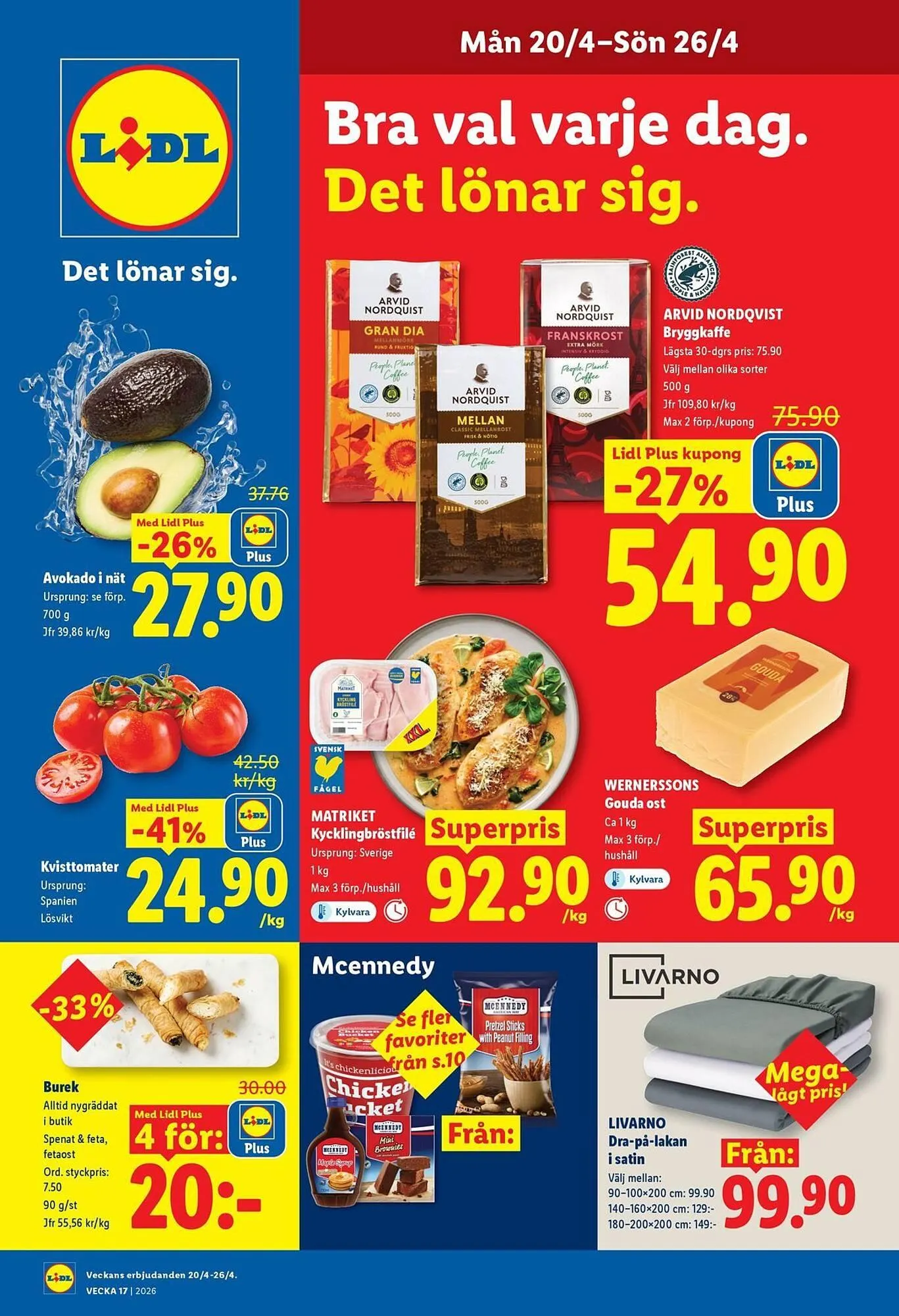 Lidl reklamblad från 20 april till 26 april 2026 - Reklamblad sidor 1