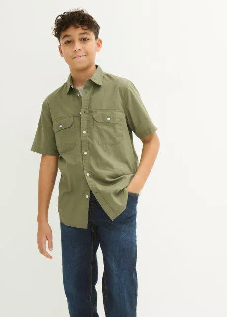 Tunn, kortärmad barnskjorta