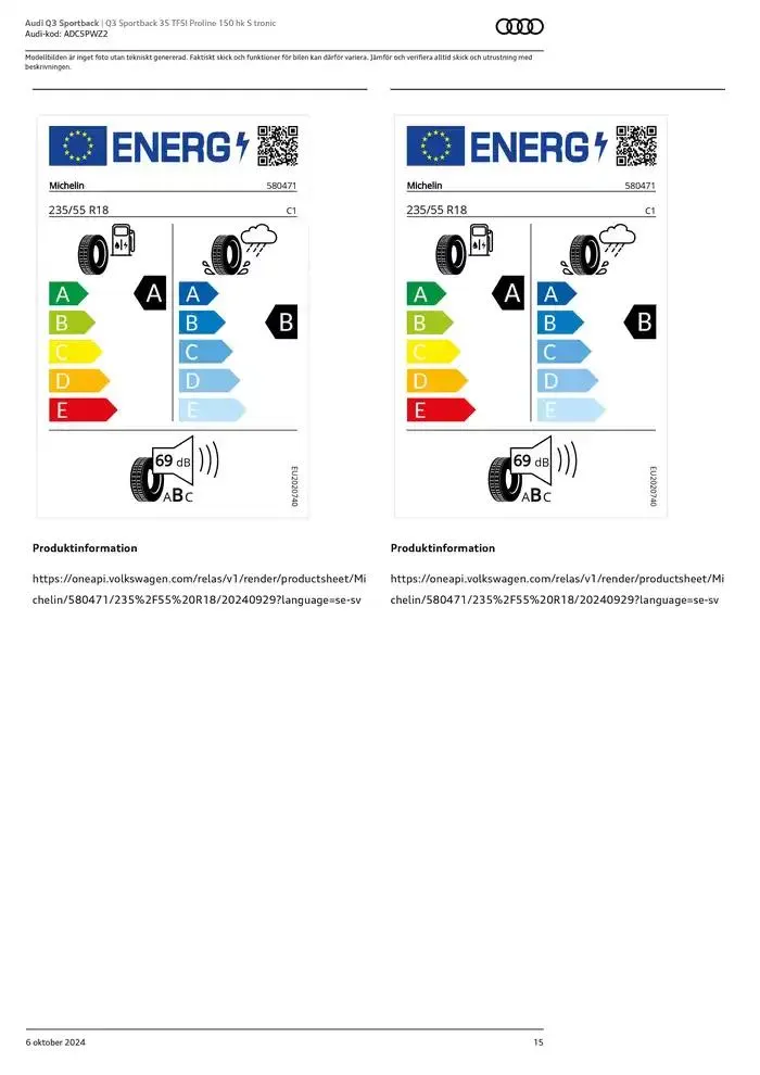 Audi Q3 Sportback från 6 oktober till 6 oktober 2025 - Reklamblad sidor 15