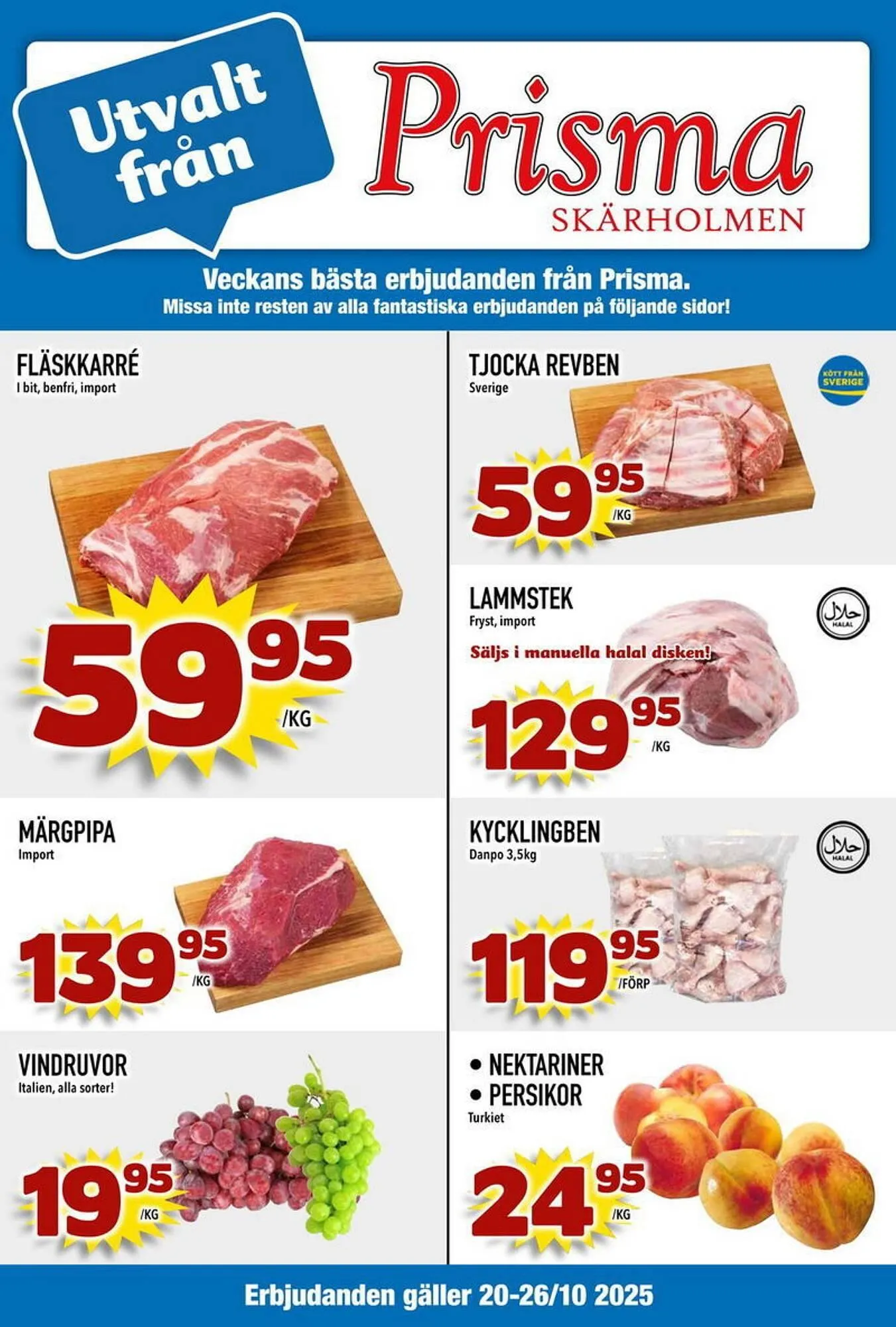 Prisma Mat reklamblad från 20 oktober till 25 oktober 2025 - Reklamblad sidor 1