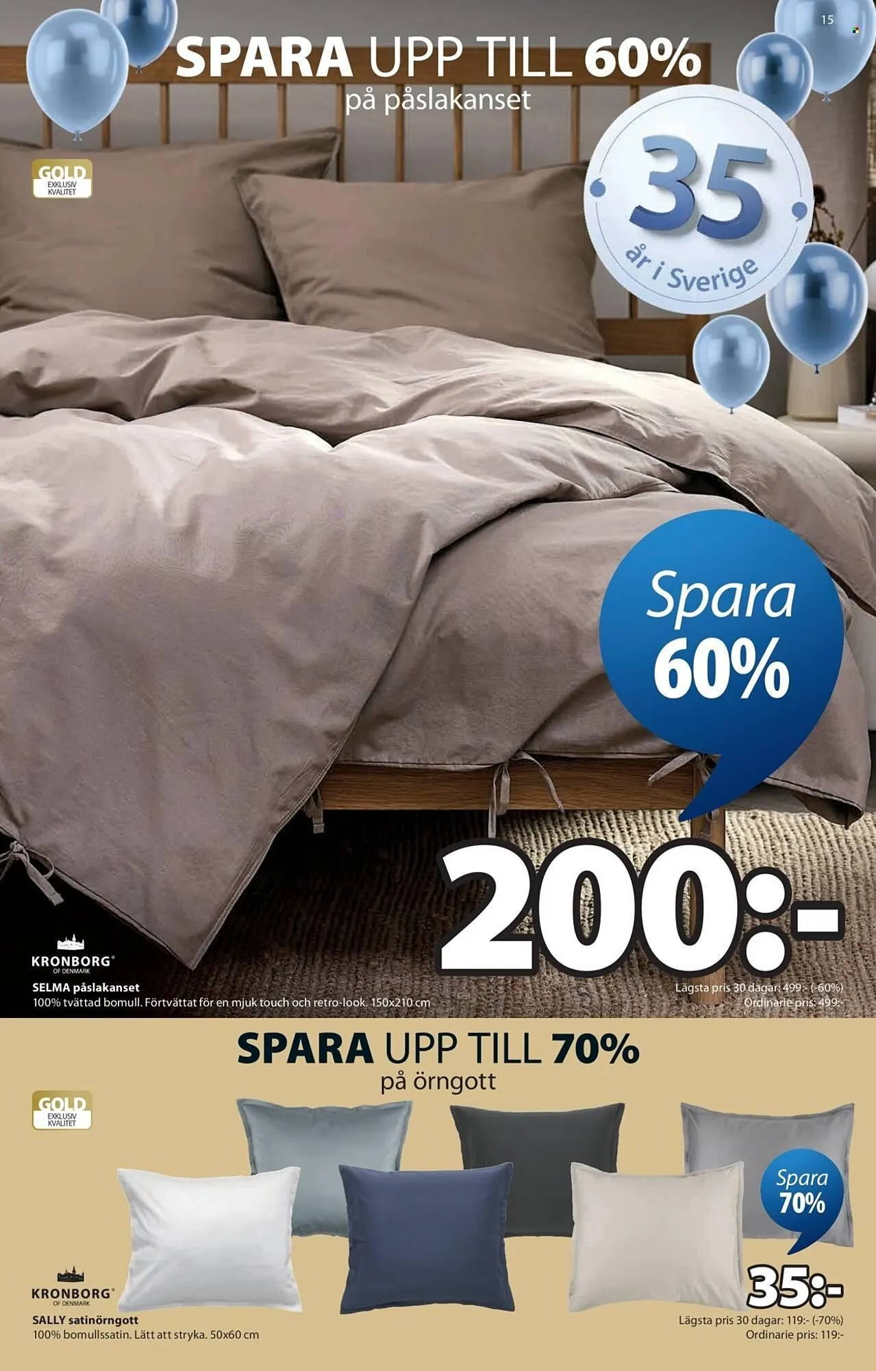 JYSK reklamblad från 30 mars till 26 april 2026 - Reklamblad sidor 15