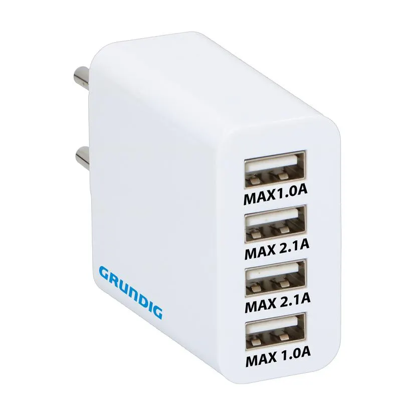 Laddare 4 x USB 230 V