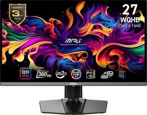 MSI 27" MPG 271QRX QD-OLED QHD 360 Hz USB-C