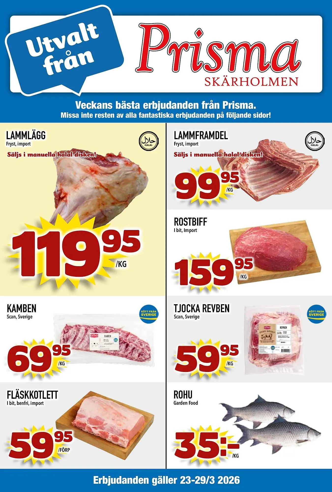 Prisma Mat reklamblad från 23 mars till 29 mars 2026 - Reklamblad sidor 1