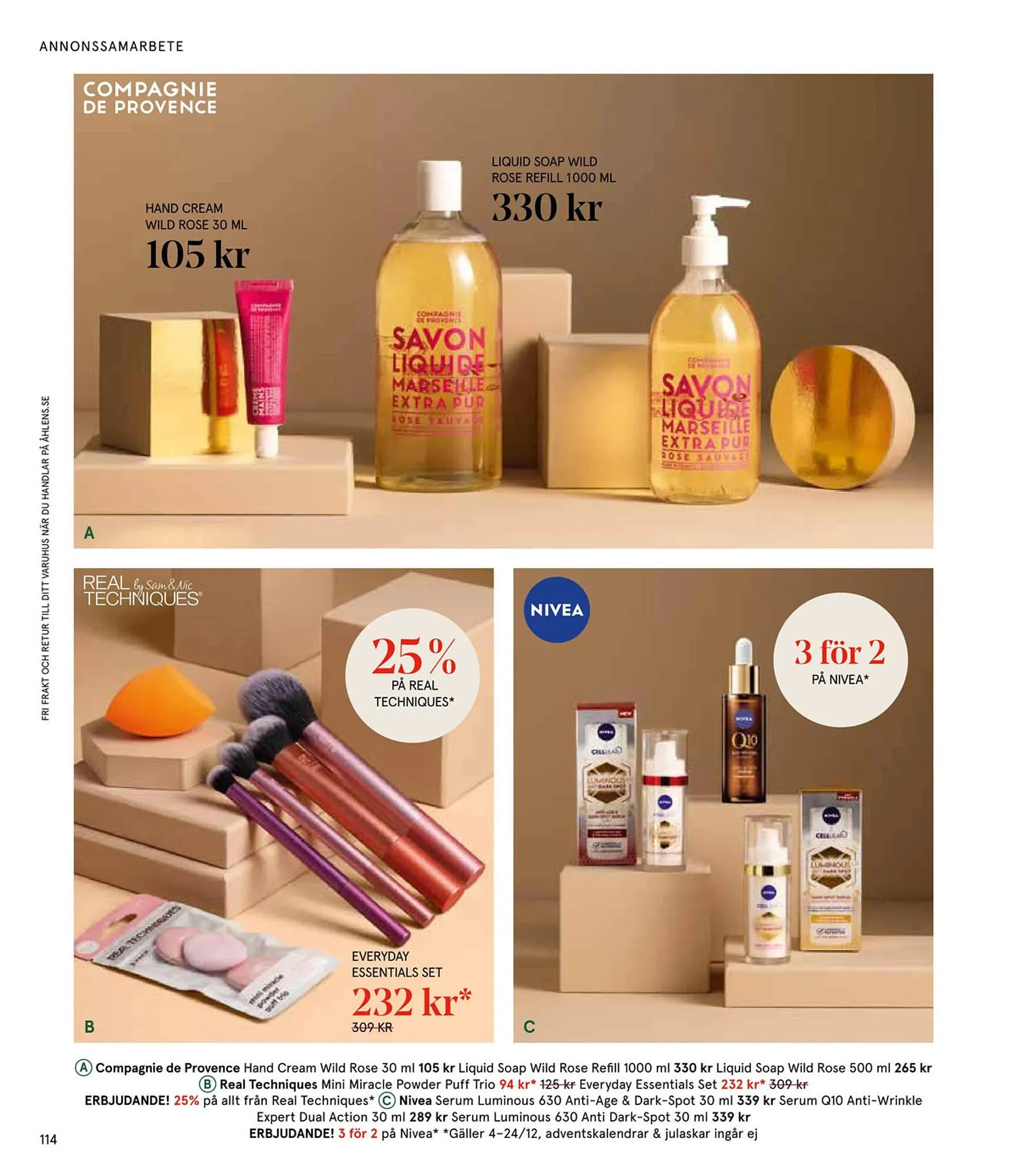 Åhléns reklamblad från 25 november till 24 december 2024 - Reklamblad sidor 114