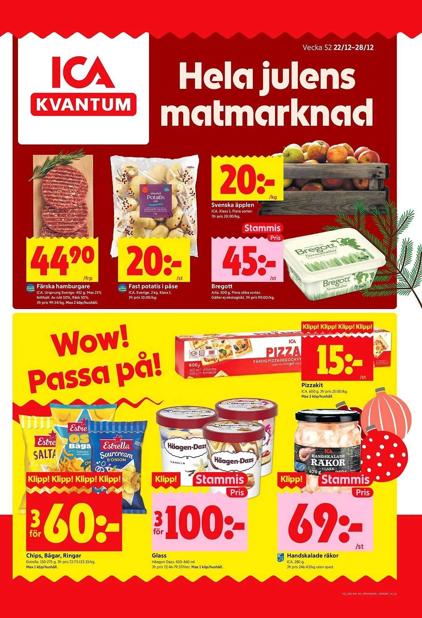 ICA Kvantum reklamblad från 22 december till 28 december 2025 - Reklamblad sidor 1