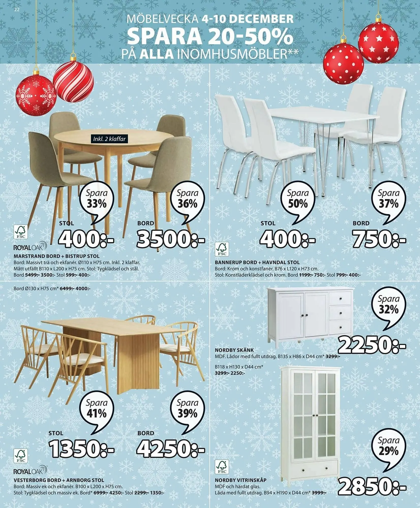 JYSK reklamblad från 3 december till 17 december 2023 - Reklamblad sidor 22