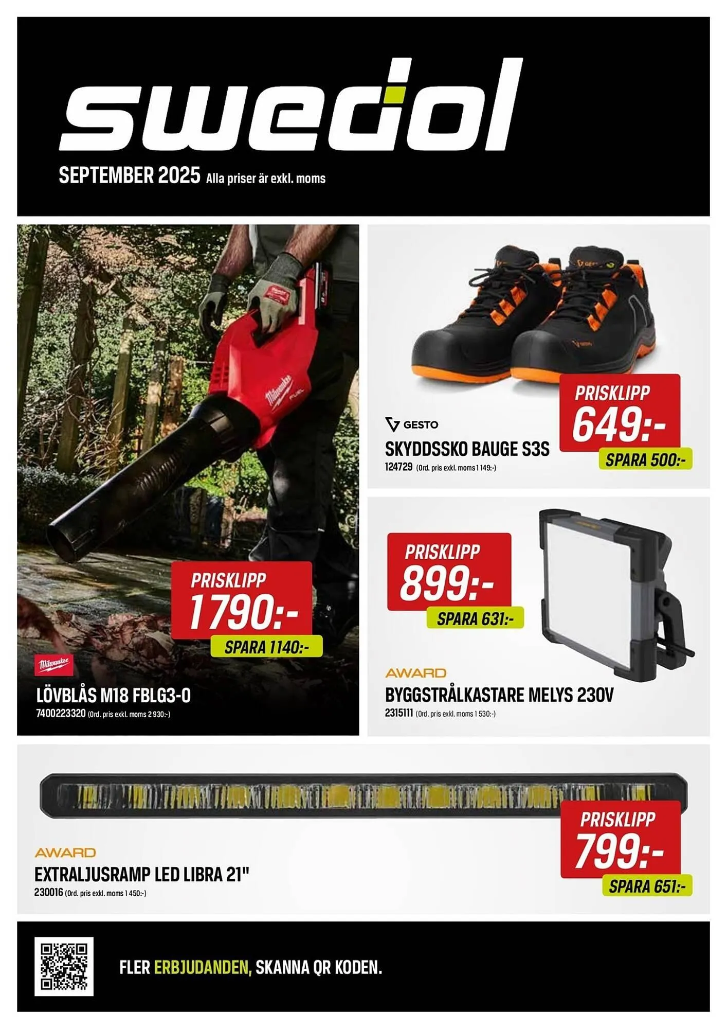 Swedol reklamblad från 1 september till 30 september 2025 - Reklamblad sidor 1