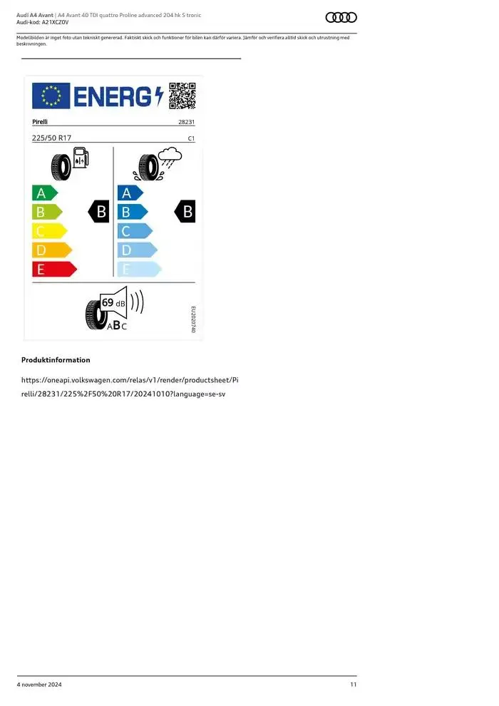 Audi A4 Avant från 4 november till 4 november 2025 - Reklamblad sidor 11