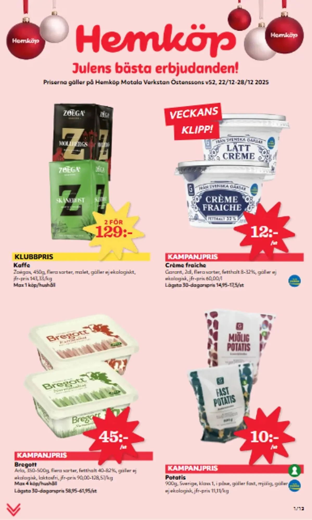 Östenssons reklamblad från 22 december till 28 december 2025 - Reklamblad sidor 1