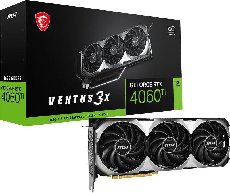 MSI GeForce RTX 4060 Ti VENTUS 3X 16GB OC