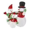 Uppblåsbar snögubbefamilj med belysning 135 cm IP44