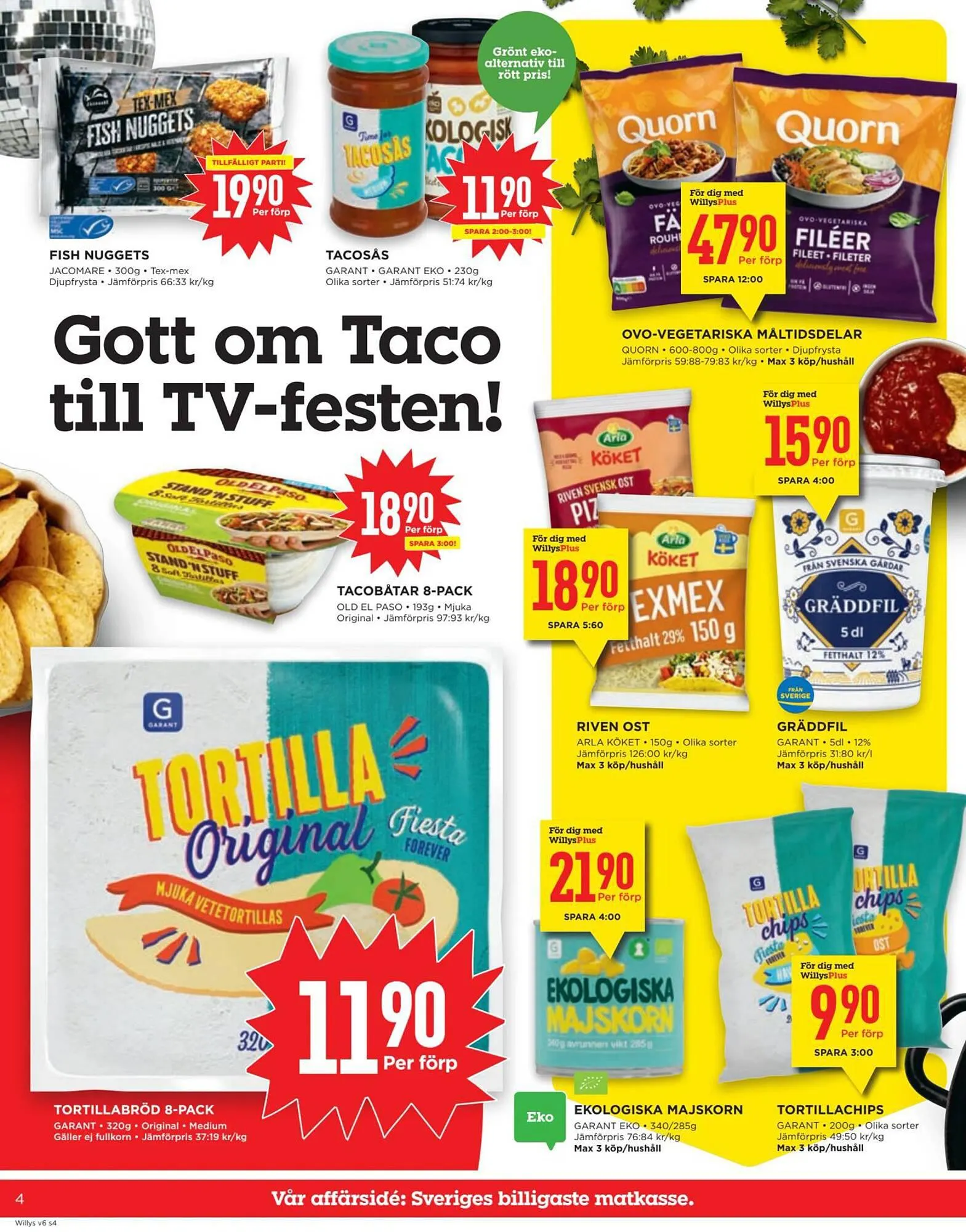 Willys reklamblad från 4 februari till 11 februari 2024 - Reklamblad sidor 4