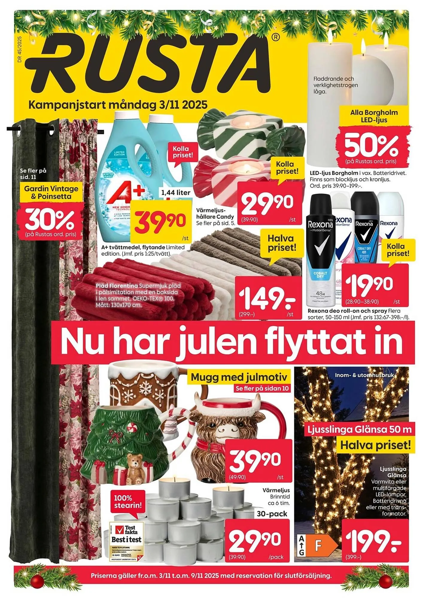 Rusta reklamblad från 3 november till 9 november 2025 - Reklamblad sidor 1