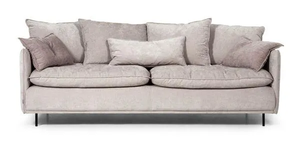 ALLEGRO 3-sits tyg Diego 6002 sand, svarta metall ben
