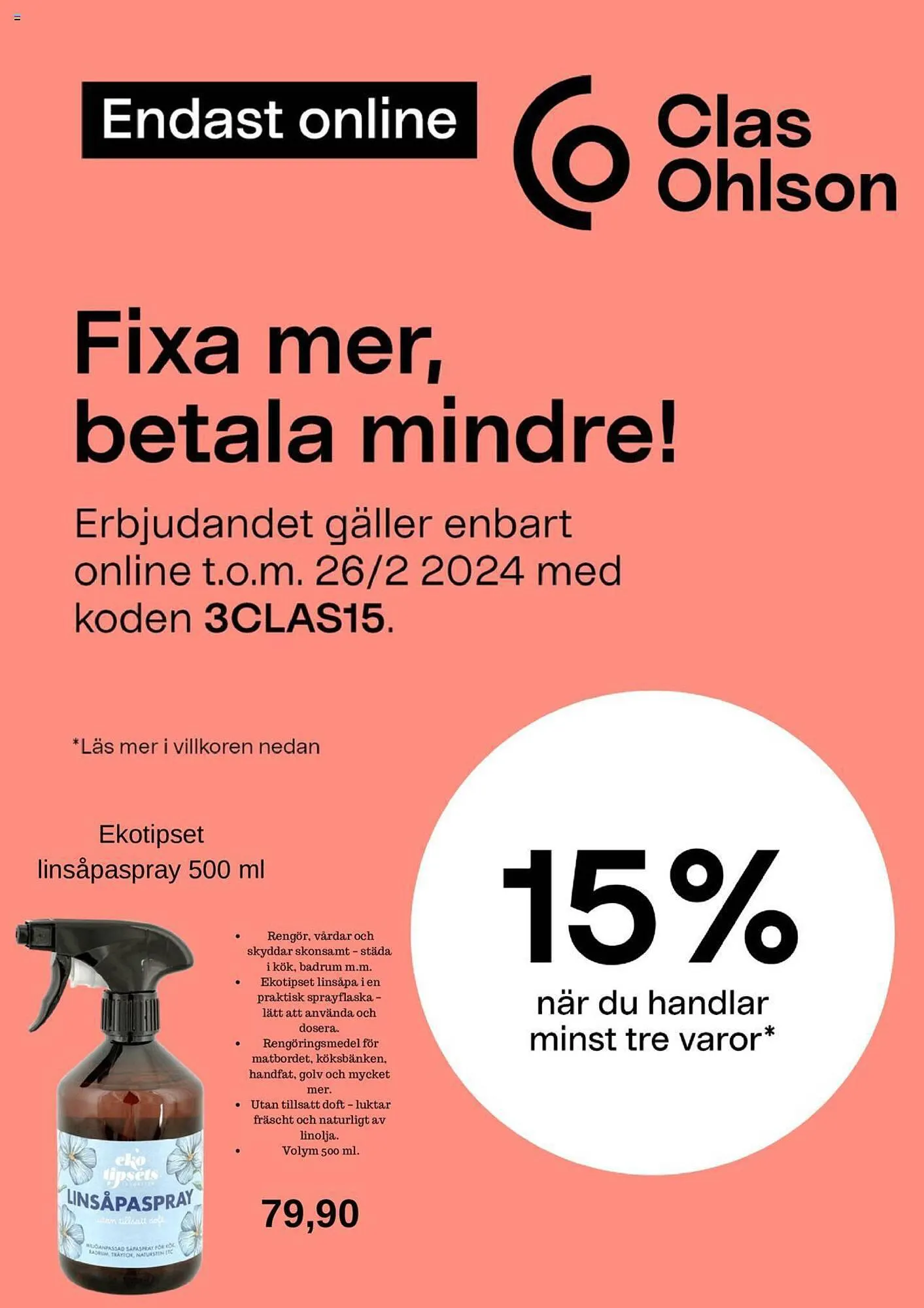 Clas Ohlson reklamblad från 23 februari till 26 februari 2024 - Reklamblad sidor 
