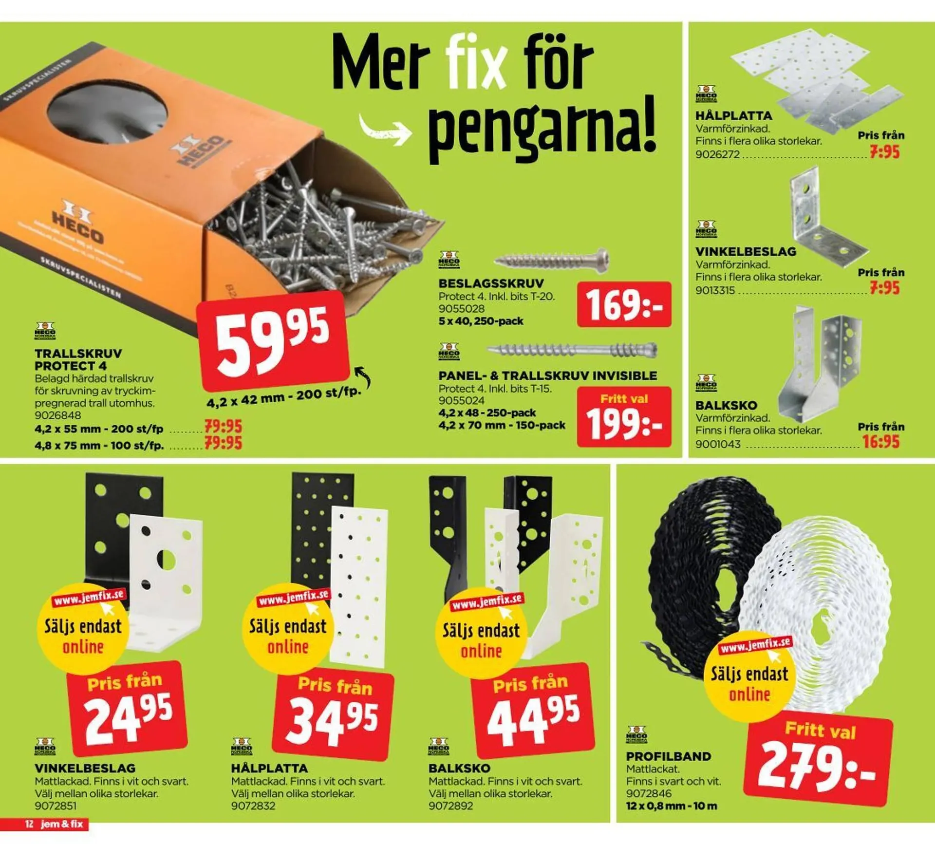 Jem&Fix reklamblad från 24 mars till 6 april 2025 - Reklamblad sidor 12