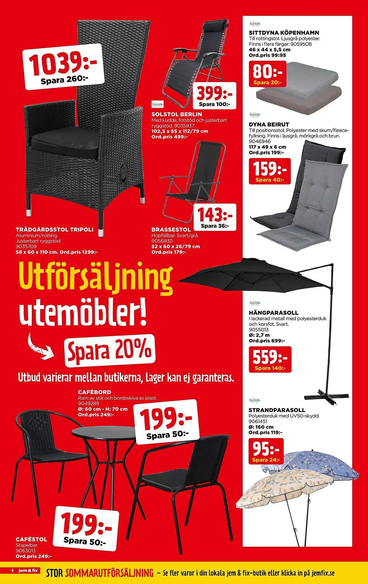 Jem&Fix reklamblad från 6 augusti till 20 augusti 2023 - Reklamblad sidor 4