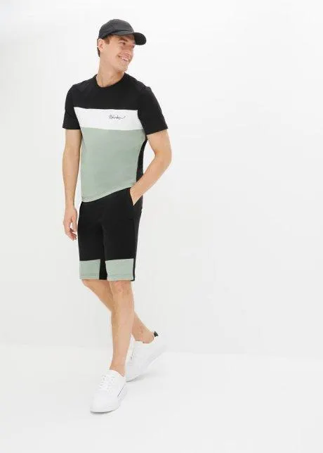 T-shirt och trikåbermudas i ekologisk bomull (2 delar)