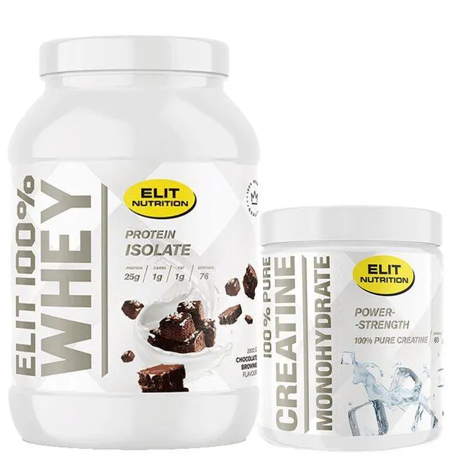 100% Pure Creatine monohydrate, 300 g + 100% Whey, 900 g