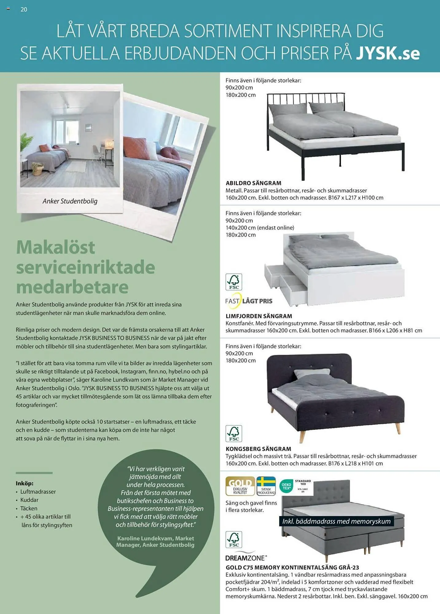 JYSK reklamblad från 1 september till 31 december 2023 - Reklamblad sidor 20